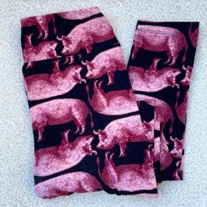 LuLaRoe One Size Leggings - Pig Print